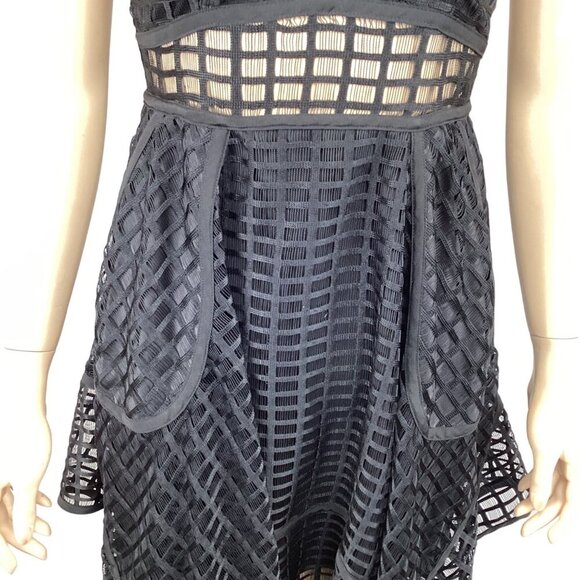 NBD Revolve Black Sleeveless Dress Size Small‎ Handkerchief Hem Cocktail - Picture 7 of 9